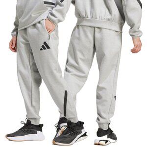 Adidas Z.N.E Sportswear Relaxed-Fit Prime-Knit Training Pants (Medium H.Grey)